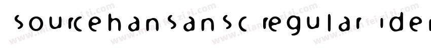 sourcehansansc regular identity h字体转换